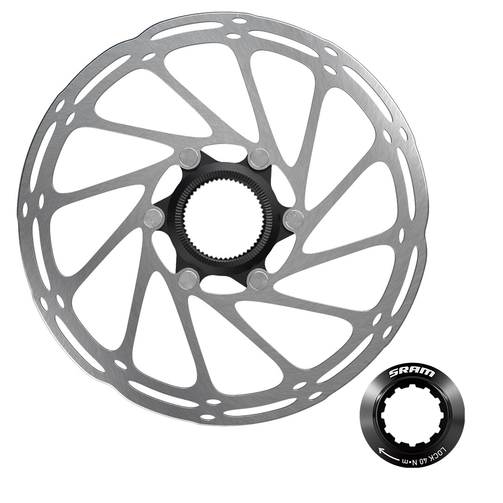 SRM DISCO FRENO CENTERLINE 180MM CENTERLOCK BLACK (BISELADO)