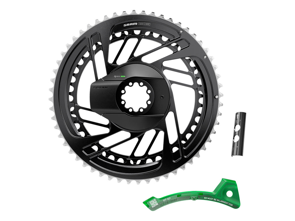 SRM KIT POWERMETER ARAÑA+PLATOS 46/33 DM RED AXS E1 BLACK/SILVER (CON TORNS)