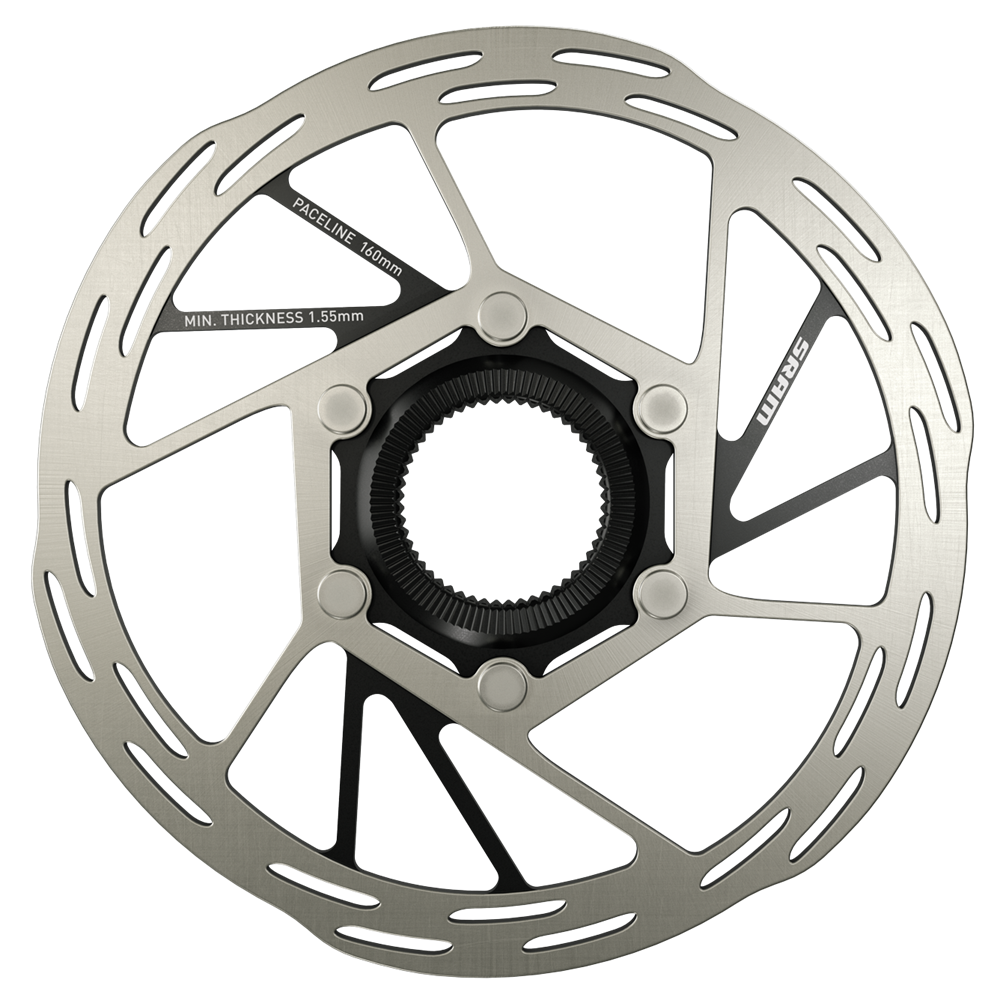 SRM DISCO FRENO PACELINE 160MM CENTERLOCK ROAD INCLUYE TAPAS CL (BISELADO)A2