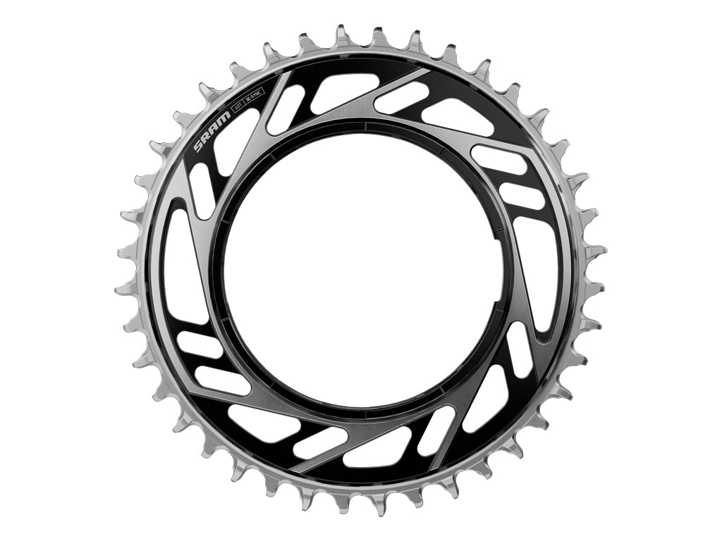 SRM PLATO RED / FORCE E1 40D ROSCA POWERMETER BLACK/SILVER (incluye pasador de rosca para plato)
