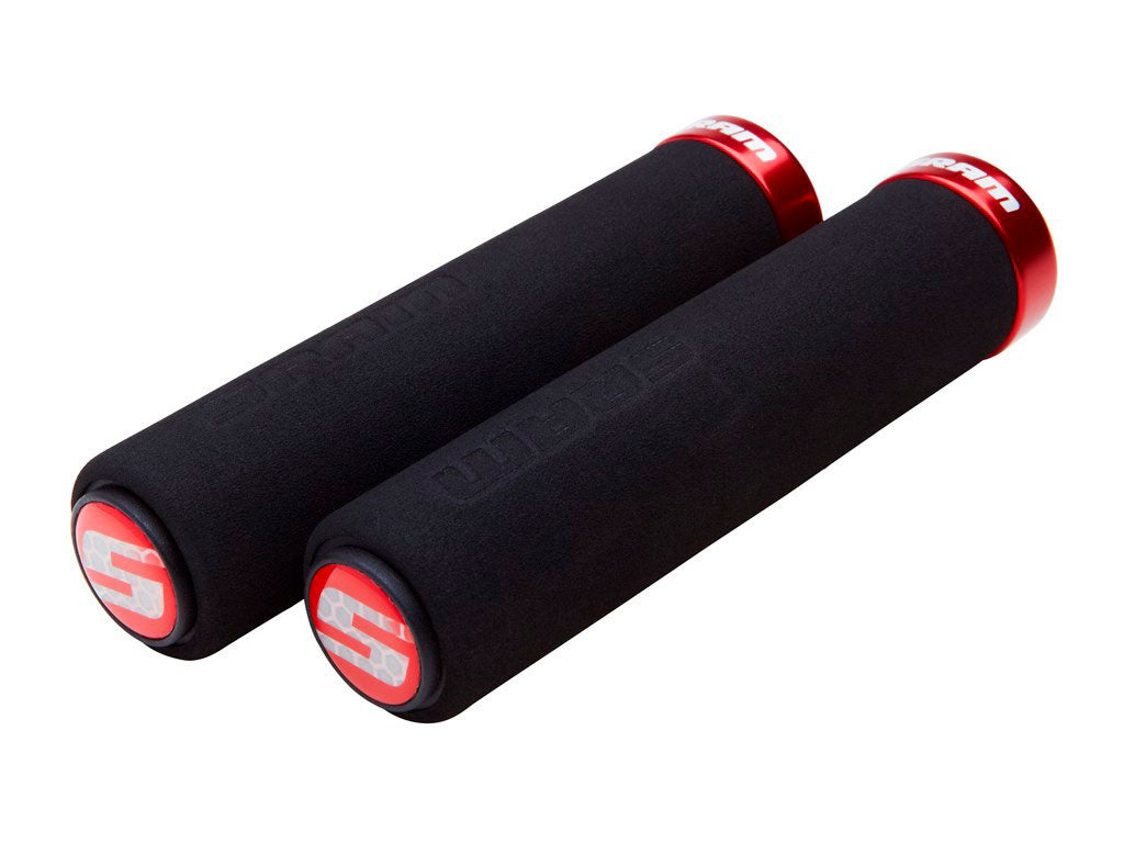 SRM PUÑO LOCKING GRIP FOAM BLK 129MM SING RED CLMP