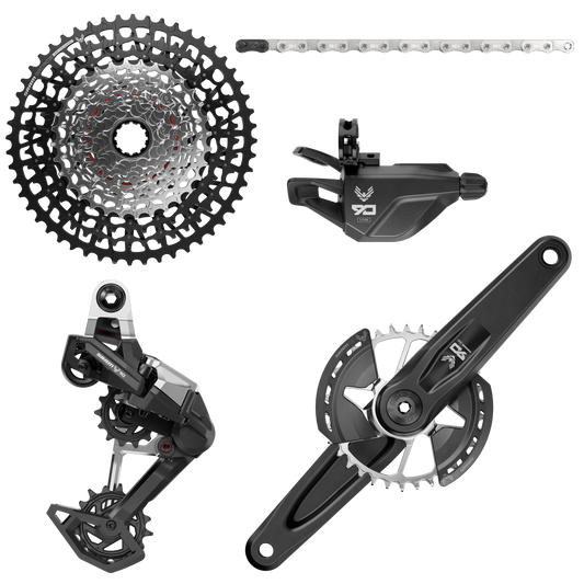 SRM GRUPO EAGLE 90 170MM DUB MTB WIDE 32T (2-GUARDS) (GX T-Type chain 126l, CS XS-1275 BLK 10-52t)