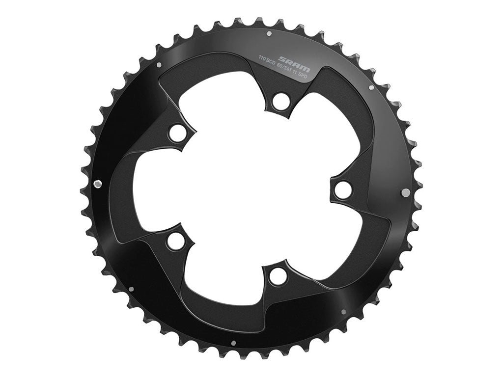 SRM PLATO ROAD RED 52 DIENTES 11V  110 BCD BLACK