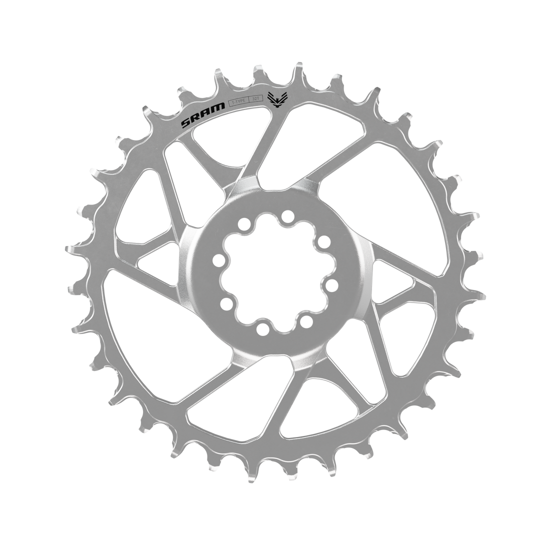 SRM PLATO EAGLE90 T-TYPE OFF 3MM 12V 32D DM ACERO SILVER (INCLUYE 8 TORNILLOS) A1