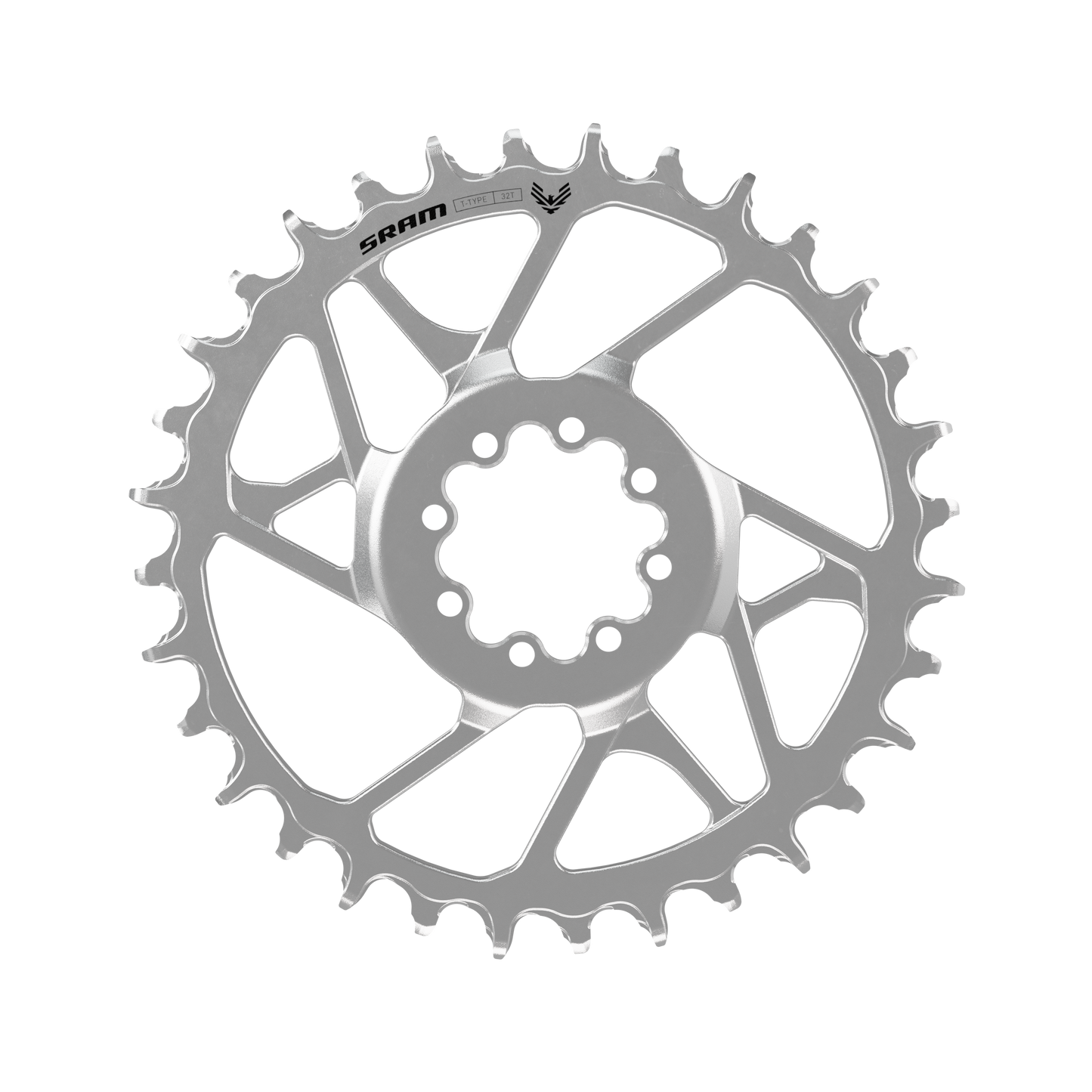 SRM PLATO EAGLE90 T-TYPE OFF 3MM 12V 32D DM ACERO SILVER (INCLUYE 8 TORNILLOS) A1
