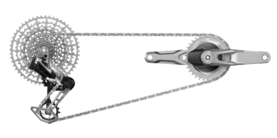 SRM GRUPO 1987 EAGLE AXS T-TYPE Q174 CL55 DUB MTB WIDE 170 SILVER 32T AND 34T CS 10-52 L.E.