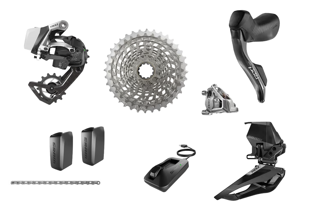 KIT GRUPO COMPLETO SRAM RED ETAP E1 (10-33) (SIN BIELAS)