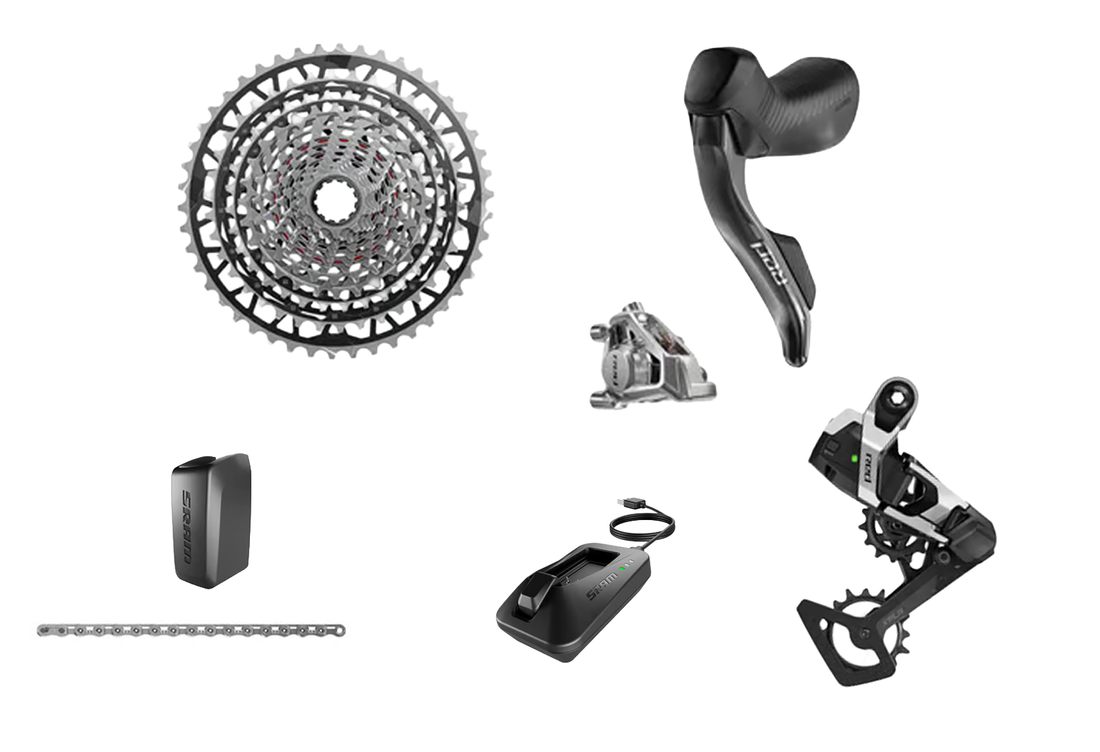 KIT GRUPO COMPLETO SRAM RED ETAP E1 XPLR UDH 13V (10-46) (SIN BIELAS)