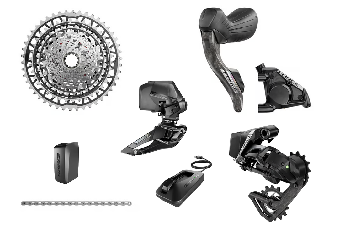 KIT GRUPO COMPLETO SRAM FORCE ETAP E1 (10-33) (SIN BIELAS)
